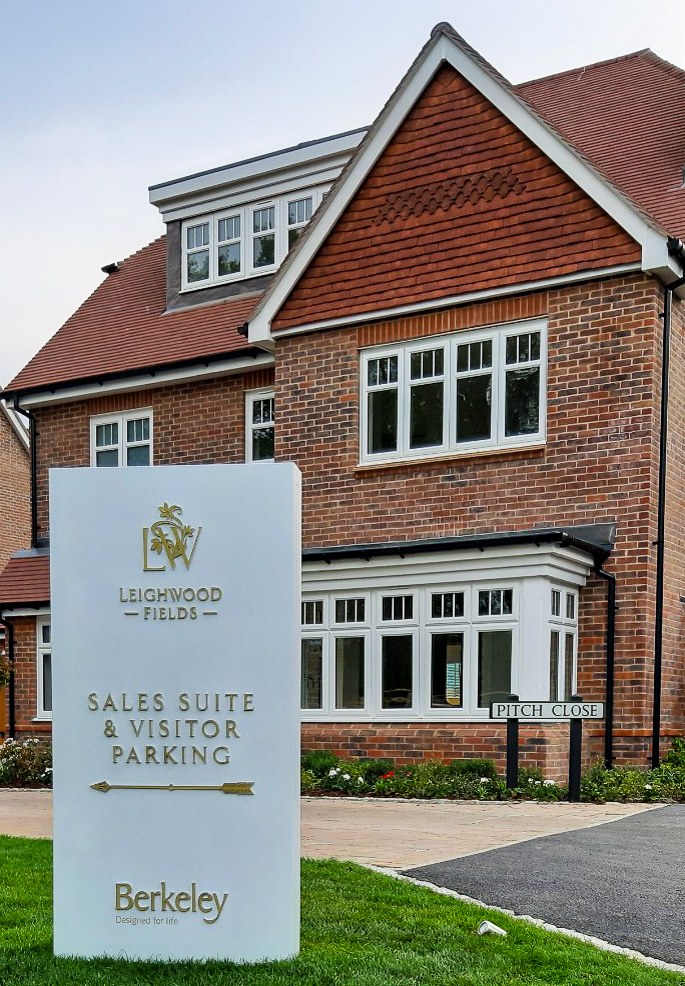 Wayfinding signage and interior fitout for Berkeley Homes Octink